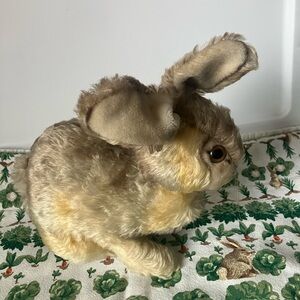 Steiff Rabbit Mohair Easter Bunny Pummy Vintage Approx 10” No Tags AS IS.
